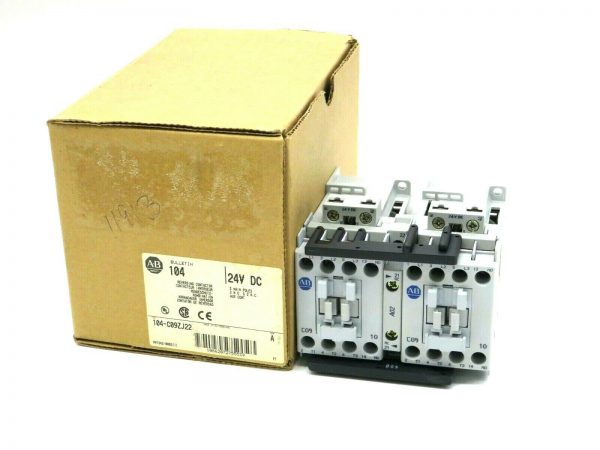 NEW ALLEN BRADLEY 104-C09ZJ22 REVERSING CONTACTOR 24V DC SER A 104C09ZJ22