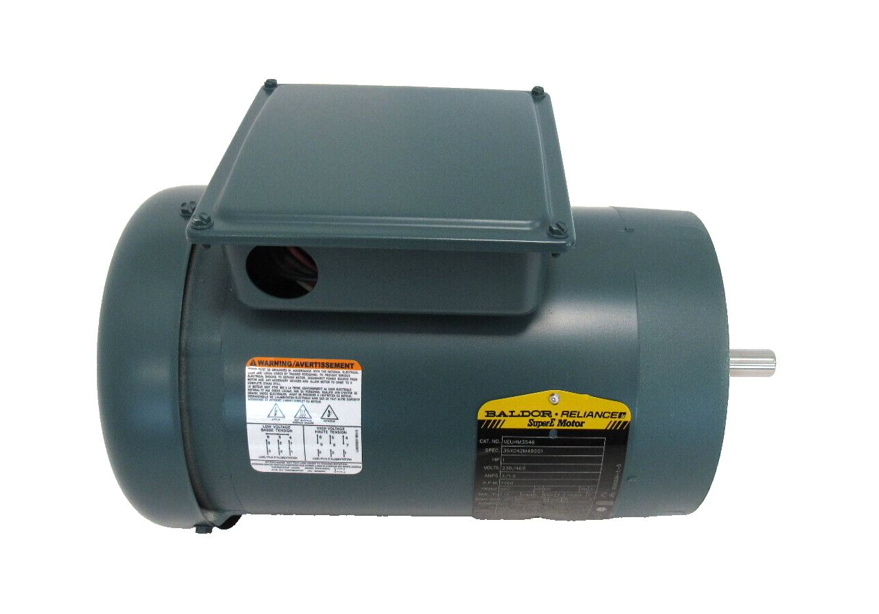 NEW BALDOR VEUHM3546 MOTOR 1HP 230/460V 1760RPM 56C - Image 3