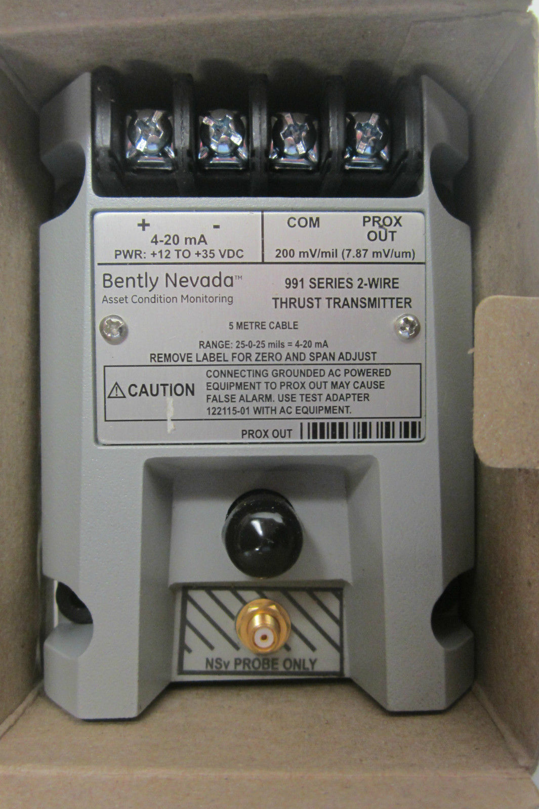NEW BENTLY NEVADA 991-25-50-01-00 2-WIRE TRANSMITTER P3403893-00355 99125500100 - Image 3