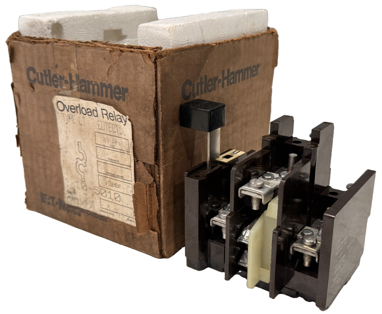 NEW EATON CUTLER-HAMMER 10-5010 TYPE LT OVERLOAD RELAY 30A 105010