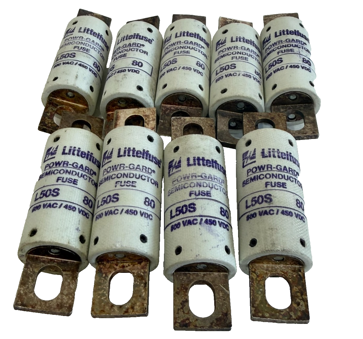 NEW LOT OF 9 LITTELFUSE L50S-80 SEMICONDUCTOR FUSE L50S80 - SB ...