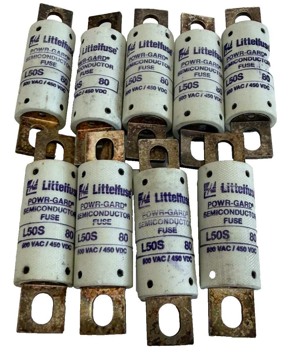 NEW LOT OF 9 LITTELFUSE L50S-80 SEMICONDUCTOR FUSE L50S80 - SB ...