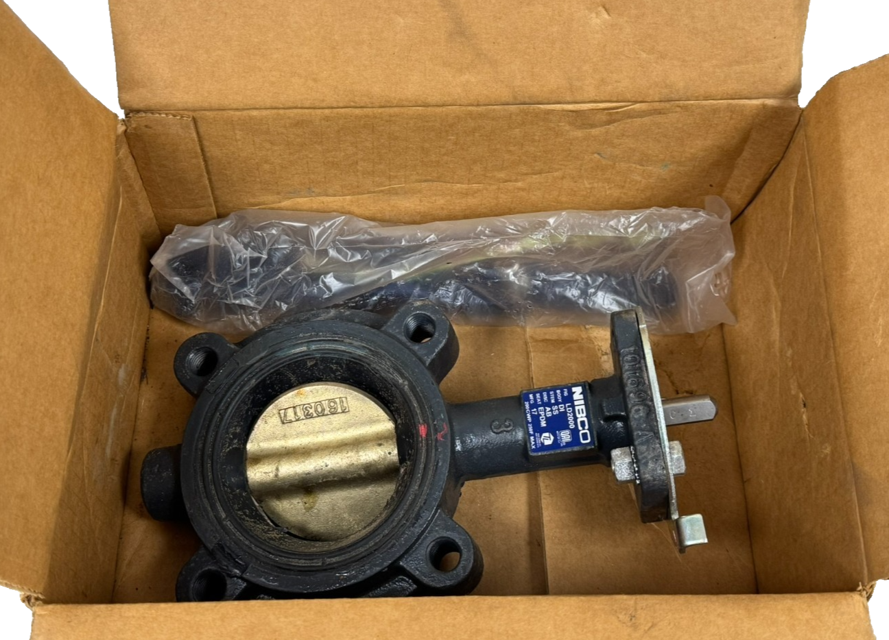 NEW NIBCO LD-2000-3 LUG STYLE BUTTERFLY VALVE 3" 200PSI LEVER-LOCK NLG100F - Image 3