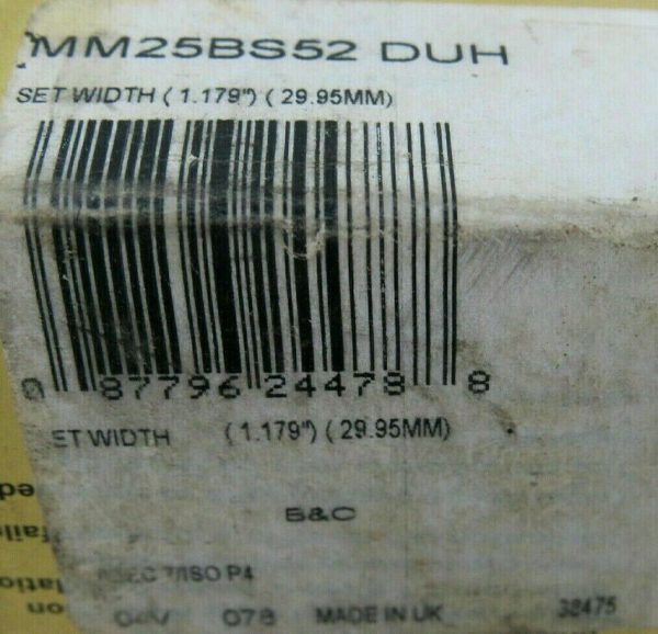 NEW SET OF TIMKEN MM25BS52 DUH SUPER PRECISION BEARINGS MM25BS52DUH - Image 5