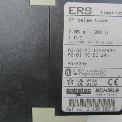 USED ENTRELEC SCHIELE  0.05S-300H DELAY TIMER 005S300H