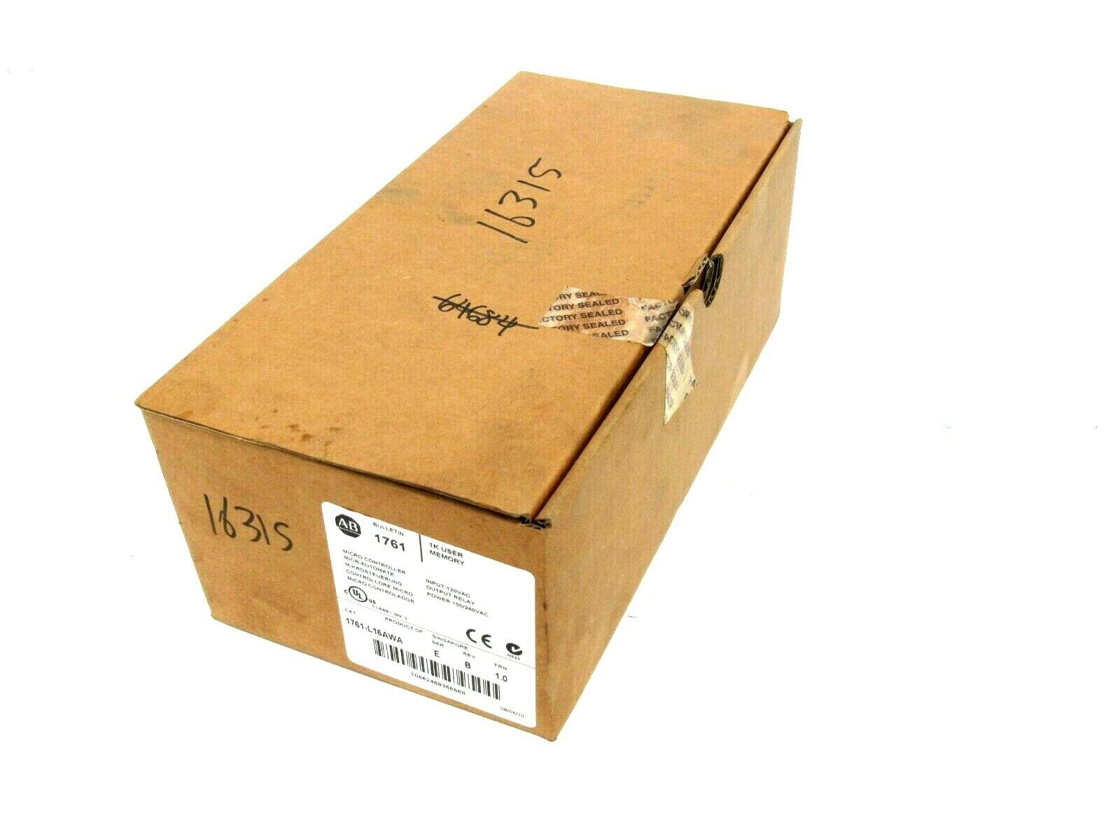 NEW ALLEN BRADLEY 1761-L16AWA MICROLOGIX 1000 SER.E REV B FRN: 1.0