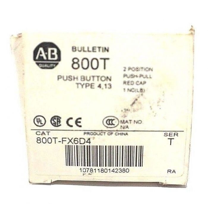 NEW ALLEN BRADLEY 800T-FX6D4 PUSHBUTTON SER.T 800TFX6D4 - Image 3