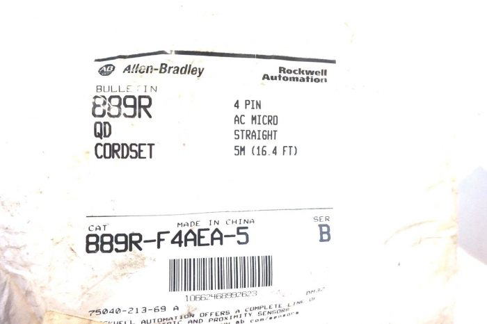 NEW ALLEN BRADLEY 889R-F4AEA-5 CORDSET SER.B 889RF4AEA5 - Image 3