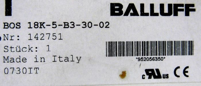 NEW BALLUFF BOS-18K-5-B3-30-02 SENSOR BOS18K5B33002 142751 - Image 4