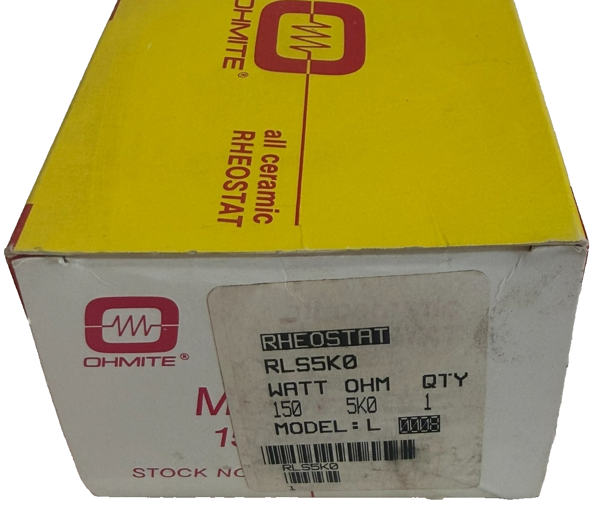 NEW OHMITE RLS5K0 RHEOSTAT 150WATT OHM-5K0 - SB Industrial Supply, Inc.