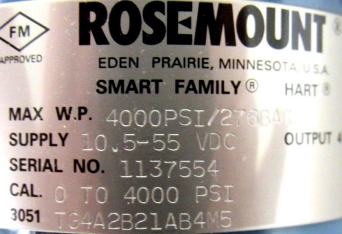 NEW ROSEMOUNT 3051-TG4A2B21AB4M5 PRESSURE TRANSMITTER 3051T-135292 - Image 4