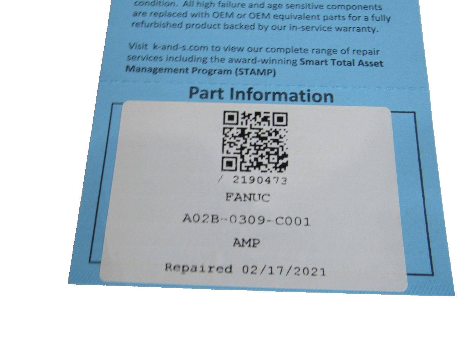 REPAIRED FANUC A02B-0309-C001 I/O MODULE A02B0309C001 - Image 8