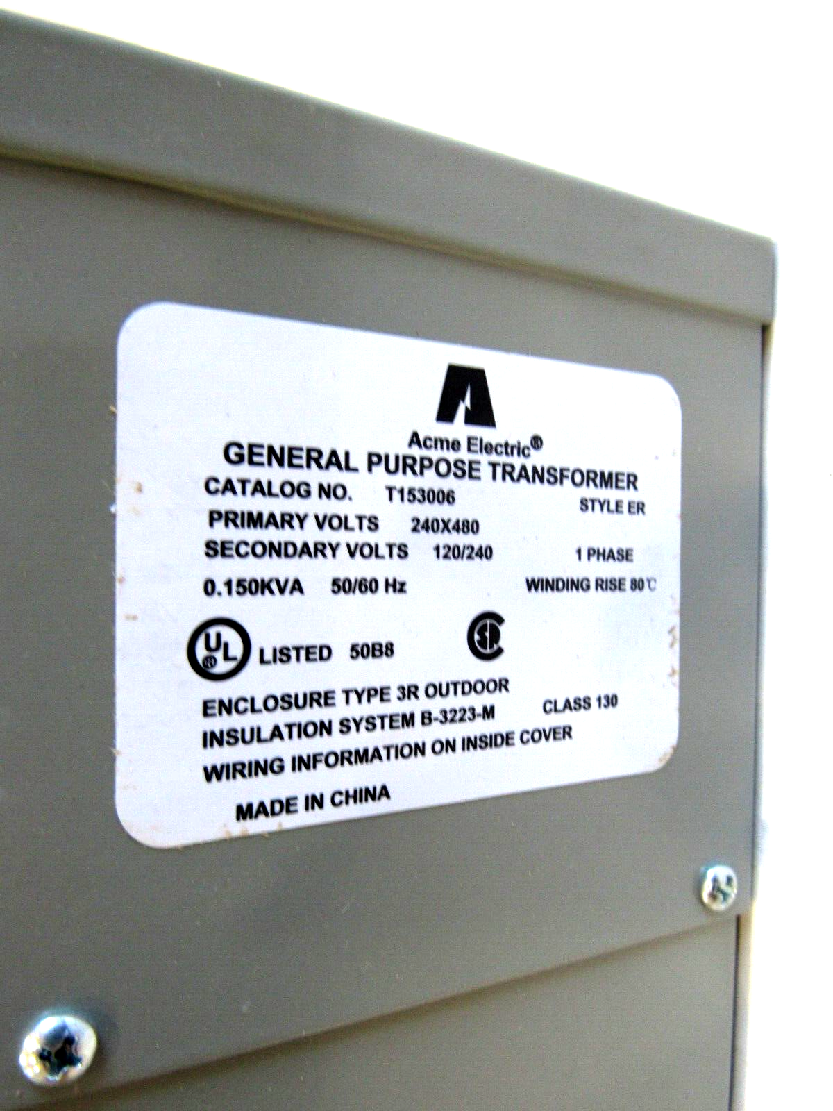 NEW ACME ELECTRIC T-1-53006 DISTRUBUTION TRANSFORMER T153006 - Image 3