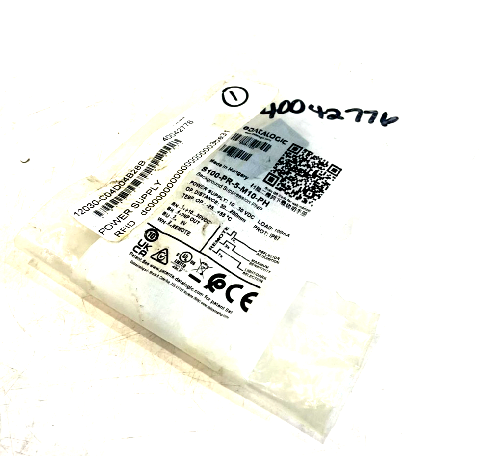 NEW DATALOGIC S100-PR-5-M10-PH PHOTOELECTRIC SENSOR S100PR5M10PH