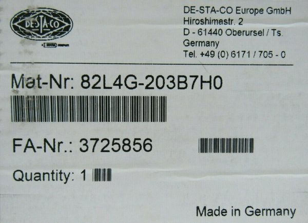 NEW DESTACO 82L4G-203B7H0 POWER CLAMP 82L4G203B7H0 - Image 6