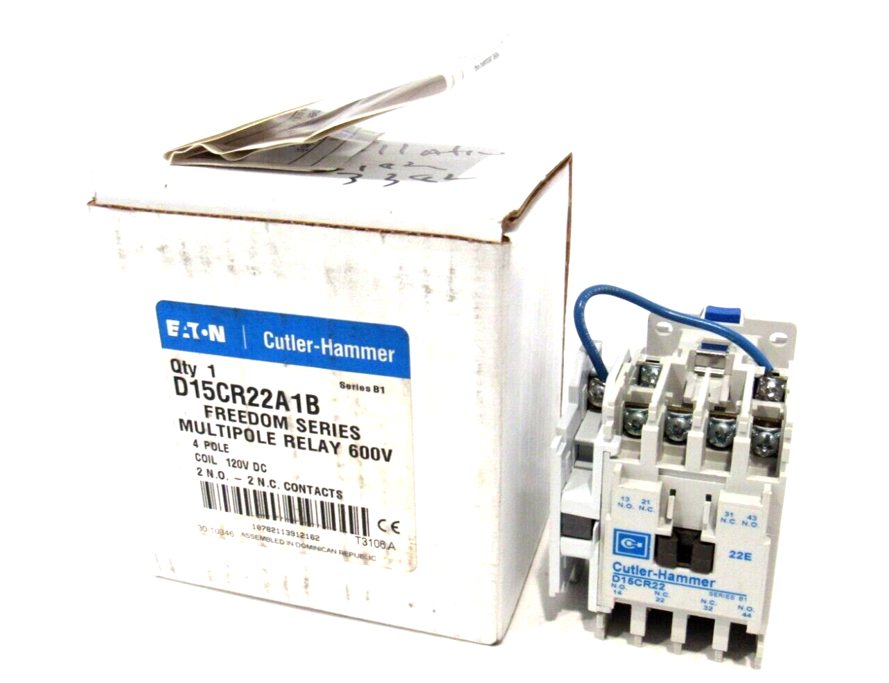 NEW EATON CUTLER HAMMER D15CR22A1B CONTROL RELAY