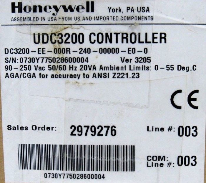 NEW HONEYWELL DC3200-EE-000R-240-00000-E0-0 CONTROLLER DC3200EE000R24000000E00 - Image 3