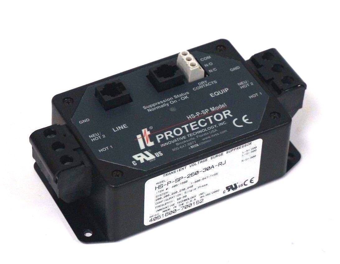 NEW INNOVATIVE TECHNOLOGIES HS-P-SP-250-30A-RJ TRANSIENT VOLTAGE SURGE SUPPRESOR