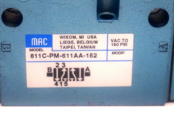 NEW MAC VALVES 811C-PM-611AA-152 SOLENOID VALVE 811CPM611AA152 - Image 3