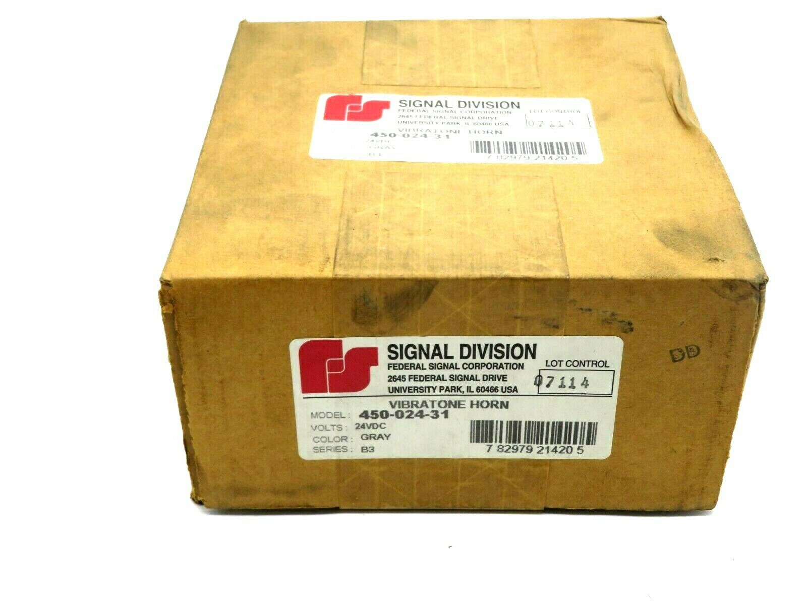 NEW SEALED FEDERAL SIGNAL 450-024-31 VIBRATONE HORN 24VDC 45002431 - Image 3