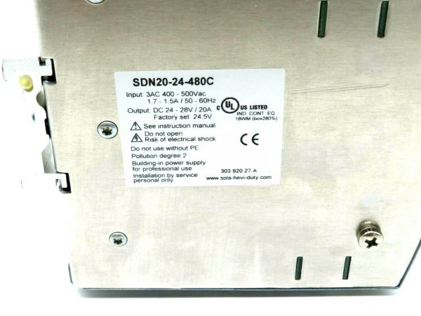 NEW SOLA SDN20-24-480C POWER SUPPLY SDN2024480C - Image 3