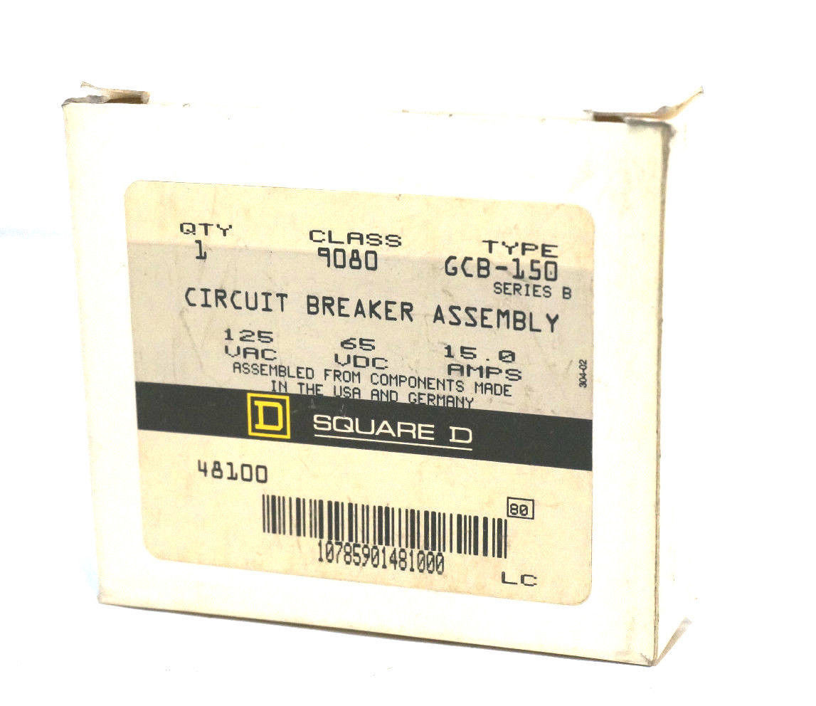 NEW SQUARE D 9080-GCB-150 CIRCUIT BREAKER 9080GCB150
