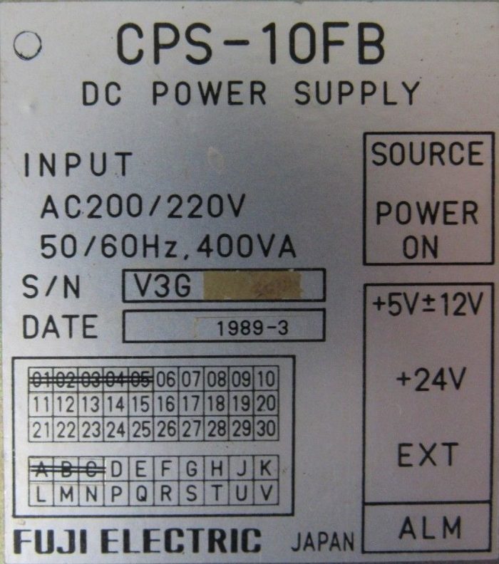 USED FUJI ELECTRIC CPS-10FB DC POWER SUPPLY CPS10FB - Image 5