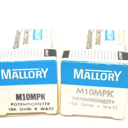 2 NEW MALLORY M10MPK POTENTIOMETER