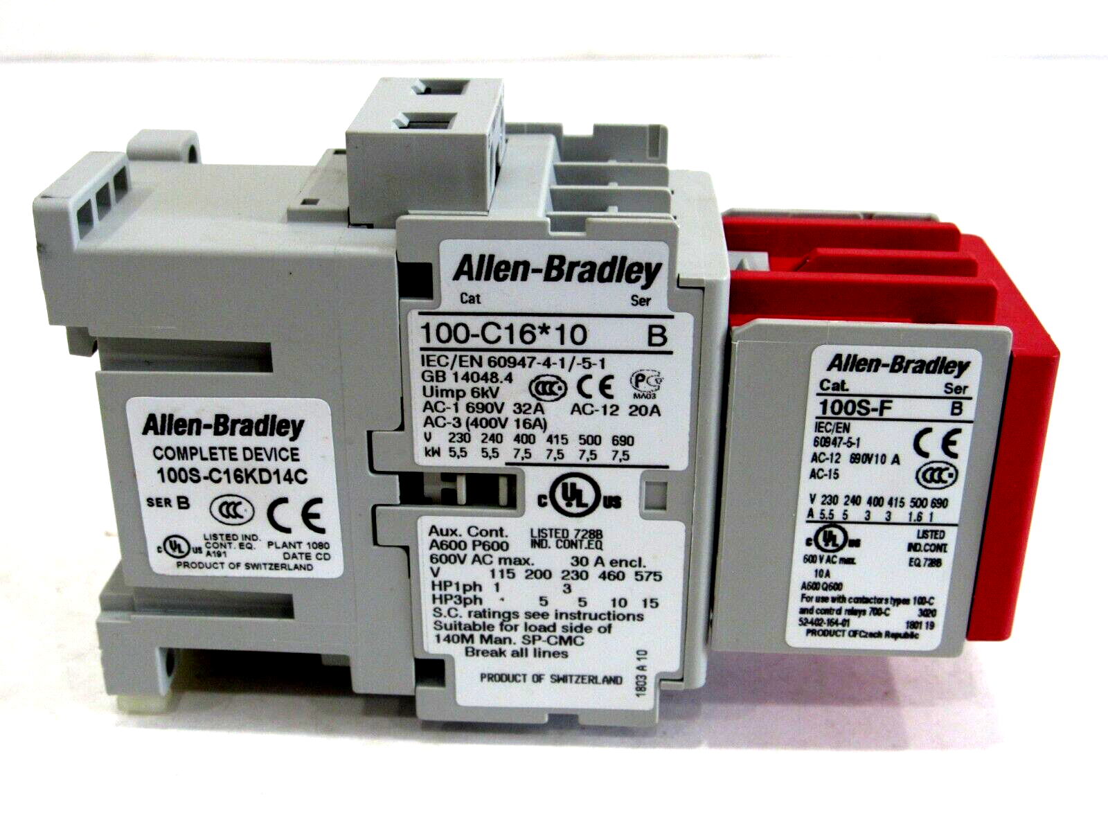 ALLEN BRADLEY 100S-C16KD14C SAFETY CONTACTOR 100S-C16KD14C NEW, SURPLUS - Image 3