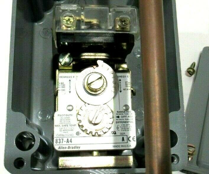 NEW ALLEN BRADLEY 837-A4 TEMPERATURE CONTROL SWITCH SER.A 837A4 - Image 4