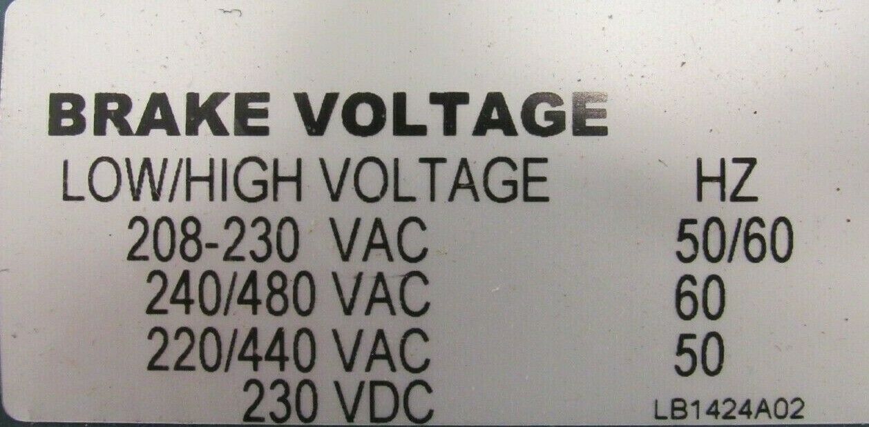 NEW BALDOR VBM3546-S BRAKE MOTOR 1HP 208-230/460V 1750RPM 5/8" DIA. - Image 4