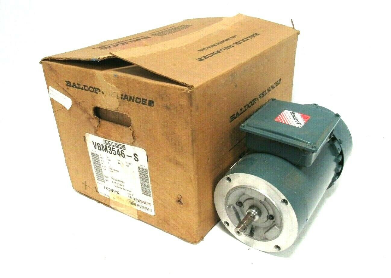 NEW BALDOR VBM3546-S BRAKE MOTOR 1HP 208-230/460V 1750RPM 5/8" DIA.