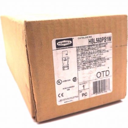 NEW HUBBELL HBL560PS1W PIN & SLEEVE PLUG