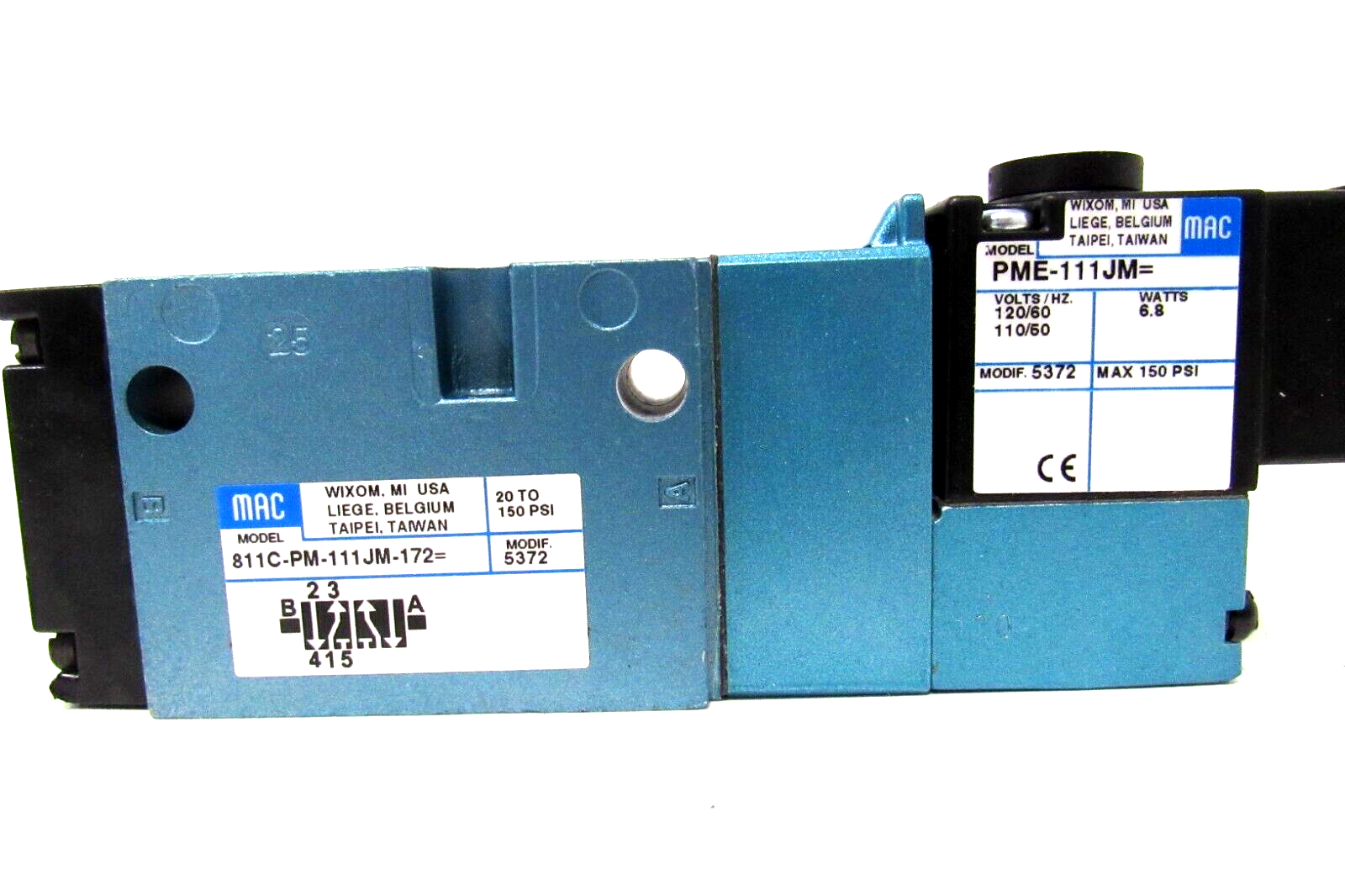 NEW MAC VALVES 811C-PM-111JM-172 VALVE 811CPM111JM172 - SB Industrial ...