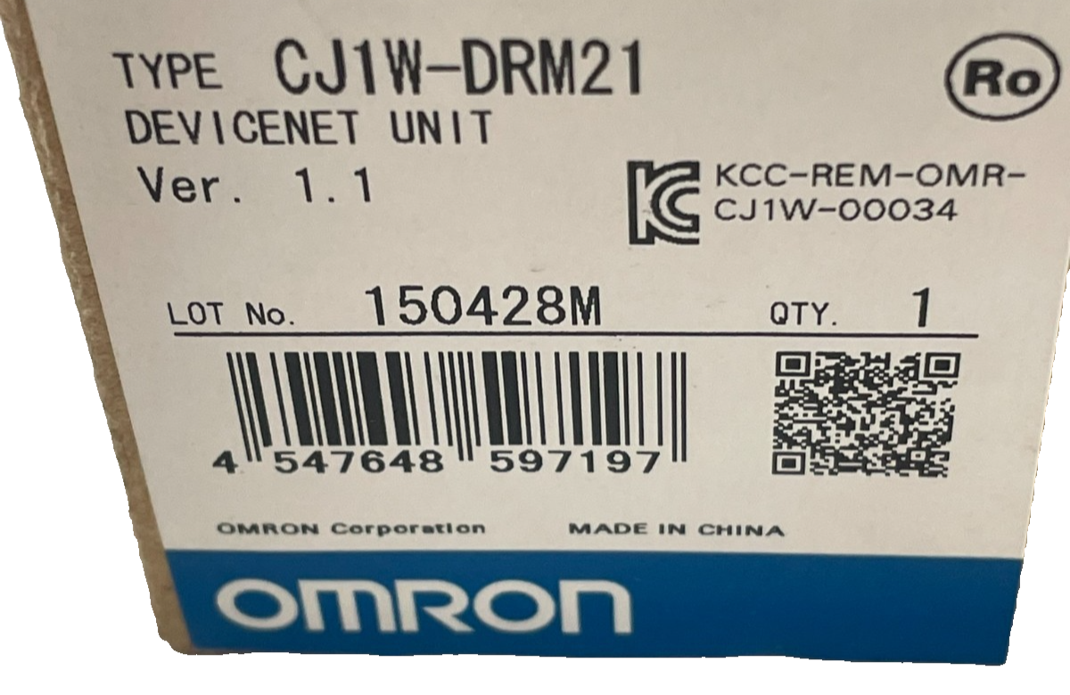 NEW OMRON CJ1W-DRM21 DEVICENET UNIT CJ1WDRM21 - SB Industrial