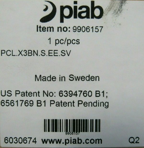 NEW PIAB PCL.X3BN.S.EE.SV VACUUM GENERATOR 9906157 PCLX3BNSEESV - Image 5