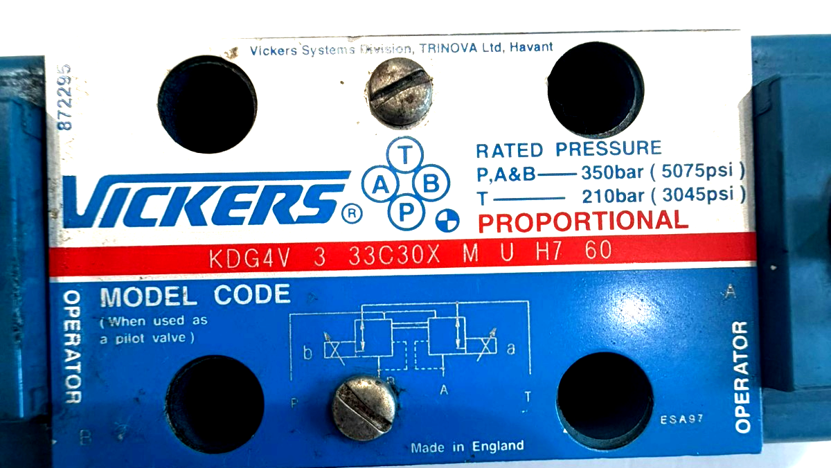 NEW VICKERS KDG4V-3-33C30X-M-U-H7-60 HYDRAULIC VALVE - Image 3