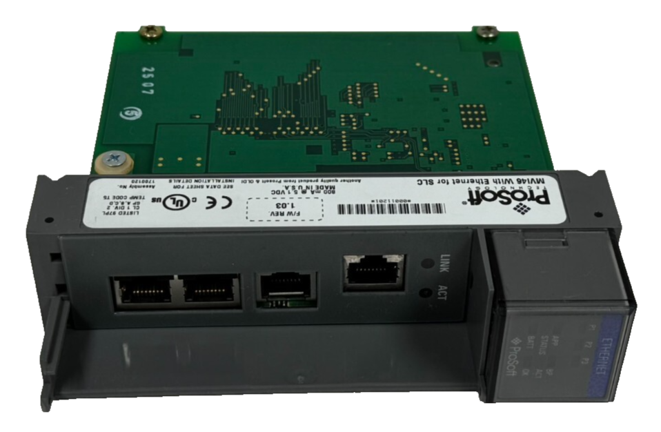 USED PROSOFT MVI46-MNET ETHERNET COMM. MODULE SLC500 FW: 1.03 MVI46MNET - Image 3