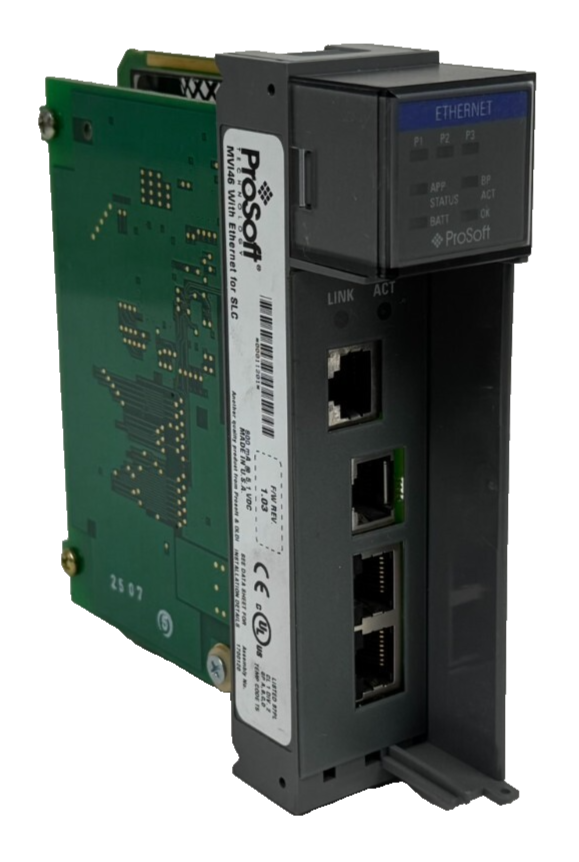 USED PROSOFT MVI46-MNET ETHERNET COMM. MODULE SLC500 FW: 1.03 MVI46MNET