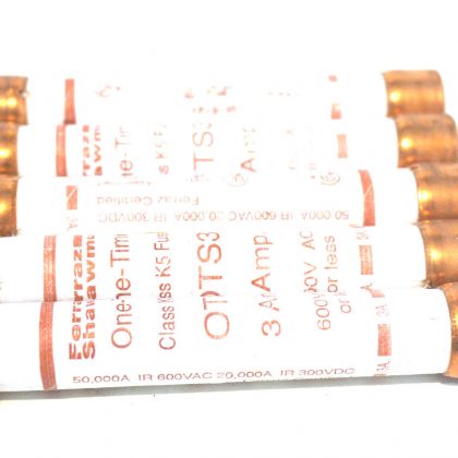 5 NEW FERRAZ SHAWMUT OTS3 FUSES 3 AMP