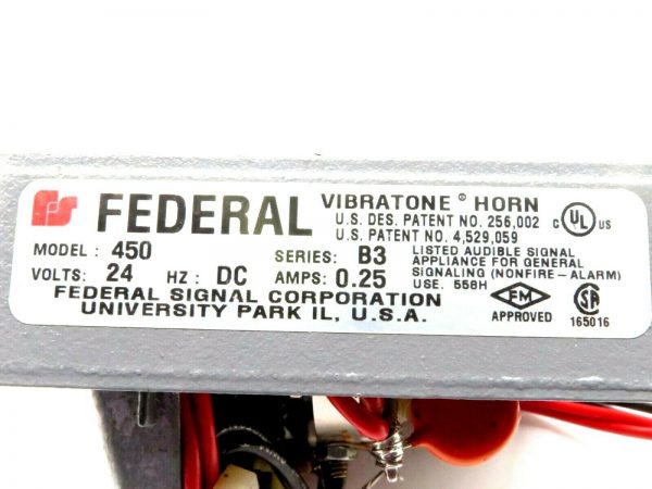NEW FEDERAL SIGNAL CORP 450 SERIES B3 VIBRATONE HORN - Image 3