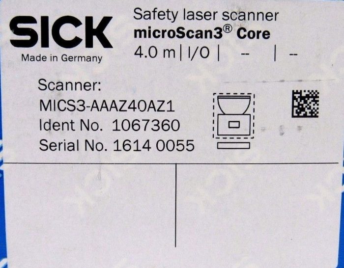 NEW SICK MICS3-AAAZ40AZ1 SAFETY LASER SCANNER MICS3AAAZ40AZ1 - Image 3