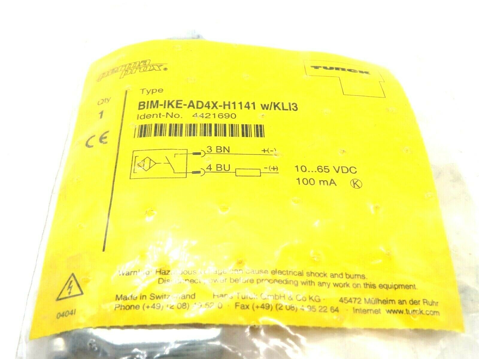 Produktbild von TURCK BIM-AKT-AD4X-0.2M-RSV4.2T Inkl. KLA-1 – Näherungsschalter, NEU Im Karton (OVP Kann Leichte Spuren Haben)