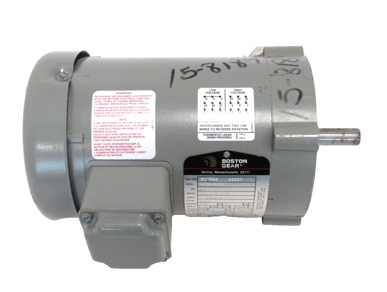 NEW BOSTON GEAR FUTF-B MOTOR 1/2HP 208-230/460V 1725RPM 34K29-872 FUTFB - Image 3