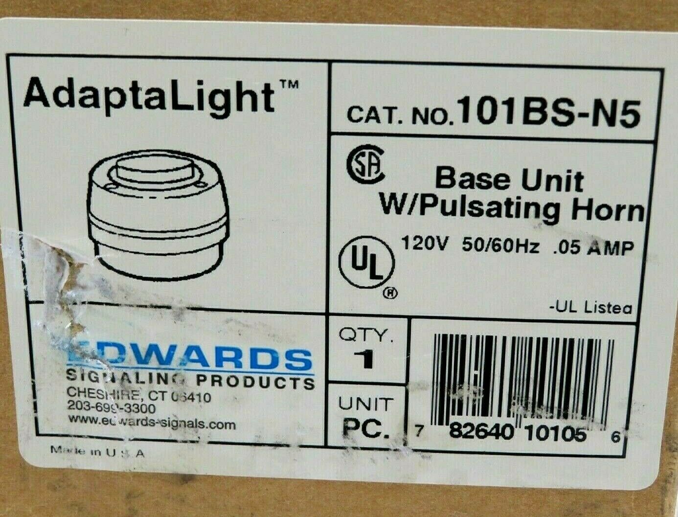 NEW EDWARDS SIGNALING 101BS-N5 BASE UNIT W/PULSATING HORN 101BSN5 - Image 4