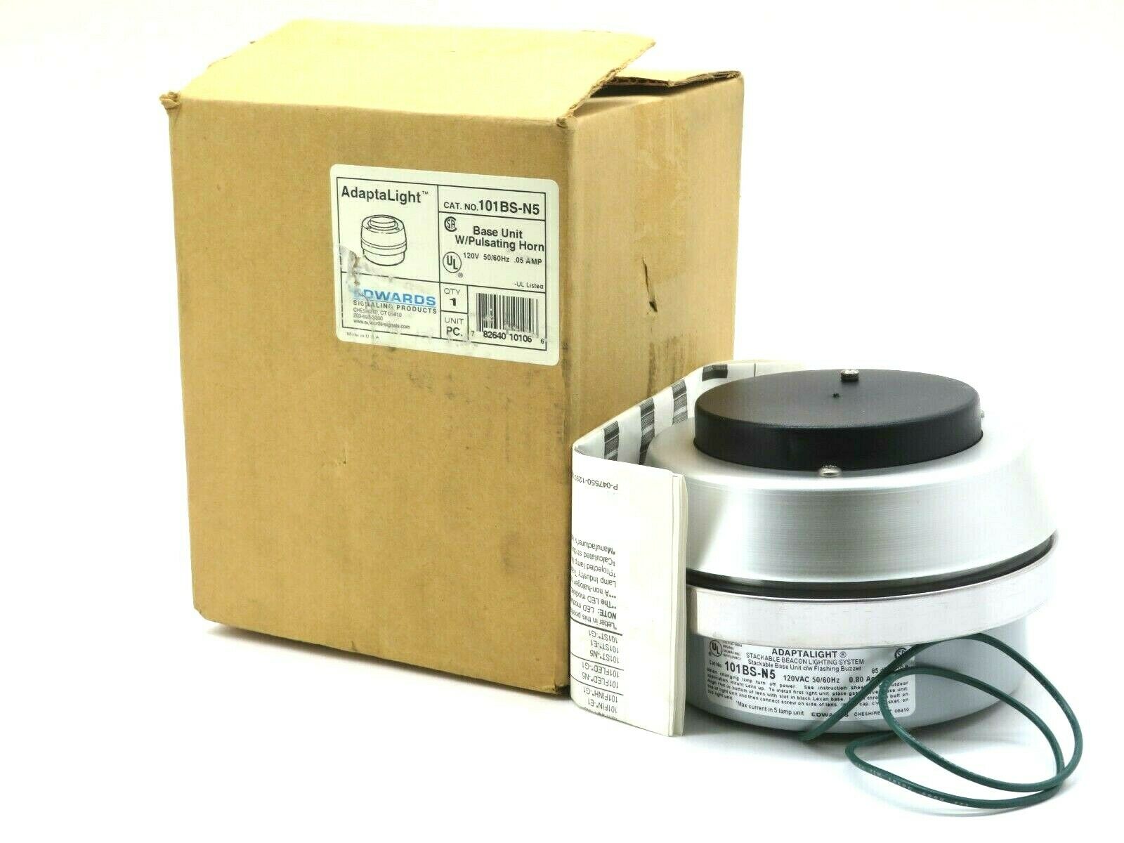 NEW EDWARDS SIGNALING 101BS-N5 BASE UNIT W/PULSATING HORN 101BSN5