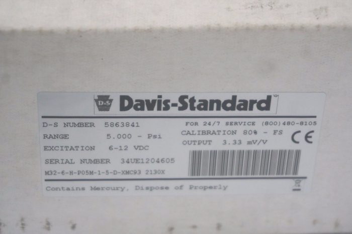NEW GEFRAN / DAVIS STANDARD M32-6-H-P05M-1-5-D-XMC93 TRANSDUCER 5863841 - Image 4