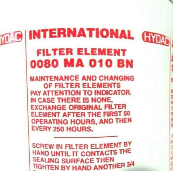 NEW HYDAC 0080 MA 010 BN FILTER ELEMENT 0080MA010BN - Image 3