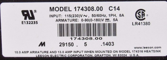 NEW LEESON 174308.00 ADJUSTABLE SPEED CONTROL 17430800 C14 - Image 4