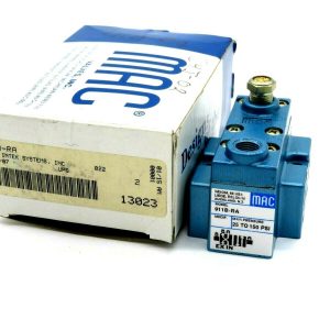 NEW MAC VALVES INC 911B-RA AIR PILOTED SOLENOID VALVE 911BRA